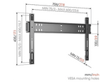Soporte TV - Vogels TVM 5705, De 40 a 110, Fijo, VESA 600 mm x 400 mm, Hasta 100 kg, Negro