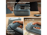 Amasadora de mano - Kenwood Quickmix Go HMP40.000GY, 350 W, 5 velocidades, Azul Tormenta
