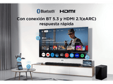 Barra de sonido - TCL Q75HE, Bluetooth, Inalámbrico, 780W, Dolby Atmos, Canal 5.1.2, Titanio oscuro