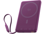 Powerbank - Baseus PicoGo AM52, 10000 mAh, 45 W, Qi2.2 de 25W, USB-C, Carga inalámbrica, Carga rápida, Multidispositivo, Certificado CCC, Dark Cherry