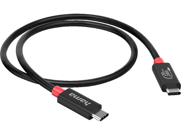 Cable USB - Hama 00200788, USB-C-USB-C, 20 Gbps, 240W, 8k, 2m, Negro