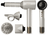 Secador - Cecotec DryGlam Waves Champagne, 1600 W, Motor Brushless y Tecnología de Plasma Revolucionaria, 4en1 cabezales con Efecto Coanda, Champagne