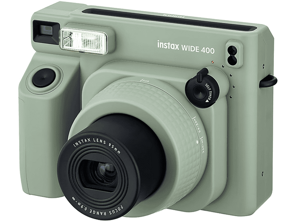 Cámara instantánea - Fujifilm Instax Wide 400, 86 mm x 108 mm, Exposición Automática, Flash, Temporizador, Verde