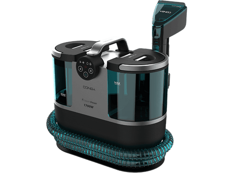 Aspirador de tapicerías - Cecotec Conga 7000 Carpet&Spot Clean Steam XXL, 1700 W, Radio de hasta 7 m, Limpia tapicerías, Azul y Negro