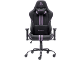 Silla gaming - Newskill Kitsune V2, Reposabrazos 2D, Hasta 136 kg, Tela Transpirable, Cojines Lumbar y Cervical, Reclinable en 180º, Morado
