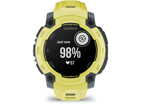 Reloj deportivo - Garmin Instinct E, Amarillo, 45mm,  0.9", Dos Cristales, Silicona, 10 ATM, Garmin Connect™, 16 días Autonomía