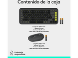 Pack Teclado + Ratón - Logitech Pop Icon, Inalámbrico, Bluetooth, Easy-Switch hasta 3 dispositivos, Teclas y botones personalizables, PC-Mac, Negro