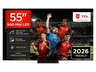 TV SQD-Mini LED 55" - TCL 55C7L, UHD 4K, TSR AiPQ, Smart TV, DVB-T2 (H.265), HDR 2700 nits, Dolby Vision y Atmos, Negro