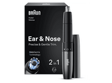 Accesorio afeitadora - Braun Recortadora mini para nariz y orejas  EN20, Láminas de corte dobles, Tecnología SkinGentle, Gris