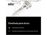 Depiladora - Braun Silk·épil 9 Flex 9-030 3D, En seco y en mojado, Cabezal flexible en 3D, Piel suave duradera, 2 accesorios adicionales, Oro