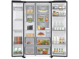Frigorífico americano - Samsung Bespoke AI RS70F65KDTEF, All Around Cooling, No Frost, 178.4 cm, 640 l, Dispensador agua y hielo, Inox