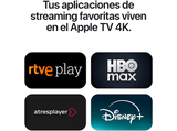 Apple  TV 4K (4ª generación), 128 GB, 4K, WiFi 7, Reproductor multimedia, Mando Siri remote, Bluetooth 6, Negro