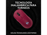 Ratón gaming - Logitech G Pro 2 Lightspeed, Bluetooth, Inalámbrico, 32.000 ppp, Ambidiestro, Botones personalizables, Conmutadores Lightforce, Magenta