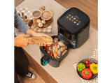 Freidora de aire - Cecotec Cecofry&Grill Smokin’Prime 6500, 2200W, 6.5l, Ahumador integrado, Diseño 3 en 1, Ventana, 10 menús, Grillin Style, Negro