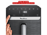 Freidora de aire - Moulinex Easy Fry Mega Compact EZ8618, 7.5 L, Hasta 8 raciones, Pantalla táctil, 8 Programas automáticos, Diseño compacto, Negro