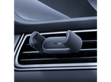 Soporte de móvil para coche - Baseus Steel Cannon 2, Universal, Para rejilla de coche, Clip doble con revestimiento de silicona, Rotación 360º, Negro