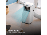 Aire acondicionado portátil - Cecotec ForceClima 7400 Soundless Touch, 7000 BTU/h, 2 velocidades, 20 m², 65 dB, Blanco