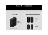 Barra de sonido - Sony BRAVIA Theatre Bar 7 + S, Dolby Atmos, 10 altavoces, Wifi, 360 Spatial Sound Mapping, 505 W, Apple Airplay, HT-A7100KIT