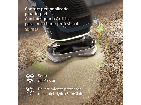 Afeitadora - Philips i9000 Prestige XP9201/30, 60 min, Con tecnología SkinIQ, 5 modos de afeitado, Sensor IA de presión y control, App smartphone
