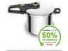 Olla express - Tefal Secure Trendy P2584402, 8 L, 2 programas de cocción, Acero Inoxidable, Verde