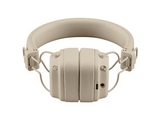 Auriculares inalámbricos - Marshall Major V, 100 h Autonomía, Supraaurales, Bluetooth, Diseño Plegable, Crema