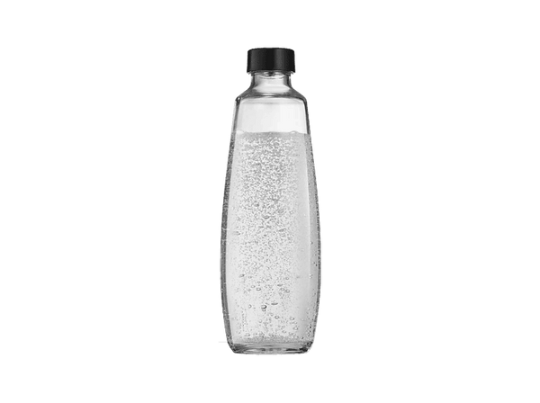 Botella para máquina gasificadora - SodaStream Fuse Glass 1L, Cristal, Compatible solo con SodaStream DUO, Tapón cierre hermético