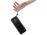 Powerbank - CellularLine Roller, 20000 mAh, Carga rápida, 65 W, 144 horas, USB-C, USAB-A, Negro