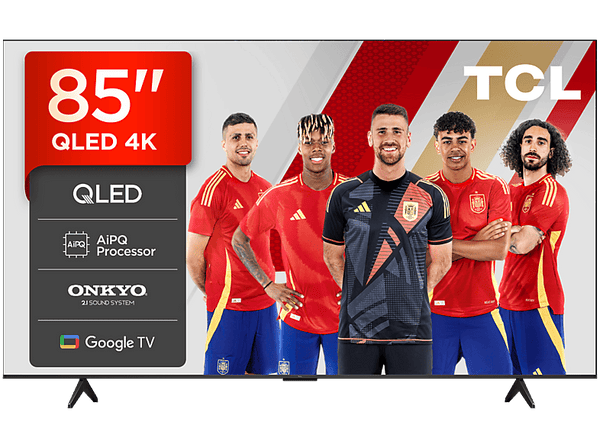 TV QLED 85" - TCL 85T69C, UHD 4K, Procesador AiPQ, Smart TV, DVB-T2, Negro