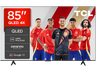 TV QLED 85" - TCL 85T69C, UHD 4K, Procesador AiPQ, Smart TV, DVB-T2, Negro