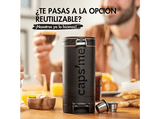Accesorio cafetera - Caps Me CPM001, Coctelera + 3 cápsulas reutilizables compatibles con Nespresso® + 102 tapas papel + café arábica (200gr)