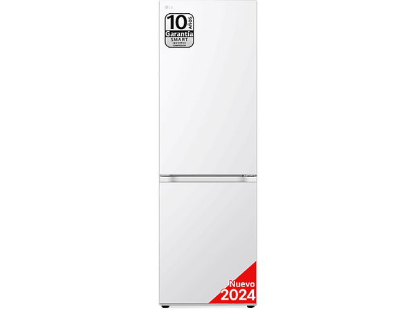 Frigorífico combi - LG GBV5140DSW, No Frost, 186 cm, 344 l, DoorCooling+™, MetalFresh™, Blanco