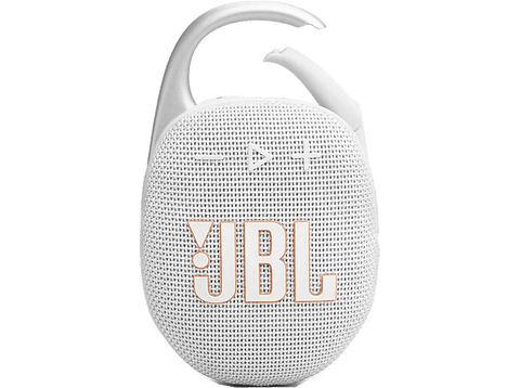 Altavoz inalámbrico - JBL Clip 5, 7 W, Bluetooth, 12 h Autonomía, Resistente al Agua, Wireless, White