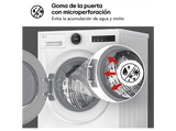 Lavadora carga frontal - LG F4X7013TWS, 13 kg, 1400 rpm, 23 programas, TurboWash 360º, ThinQ™, Blanco