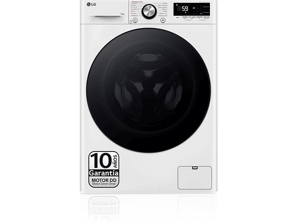 Lavadora carga frontal - LG F4WR7010AGW, Serie 700, 10 kg, 1400 rpm, 14 Programas, AI Direct Drive ™, Steam™, Blanco