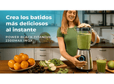 Batidora de vaso - Cecotec Power Black Titanium 2300MAX Inox, 1800 W, 1.8 l, Plata
