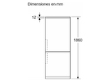 Frigorífico combi - Balay 3KFD655BI, Total no frost, 186 cm, 218 l, Blanco