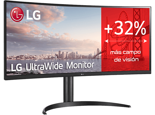 Monitor - LG 34WQ75C-B, 34", WQHD, 5 ms, 50/60 Hz, Negro