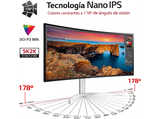 Monitor - LG 40WP95CP, 39.7, 5.120 x 2.160 píxeles, 5 ms, 72 Hz, HDMI x2, DisplayPort x2, Blanco