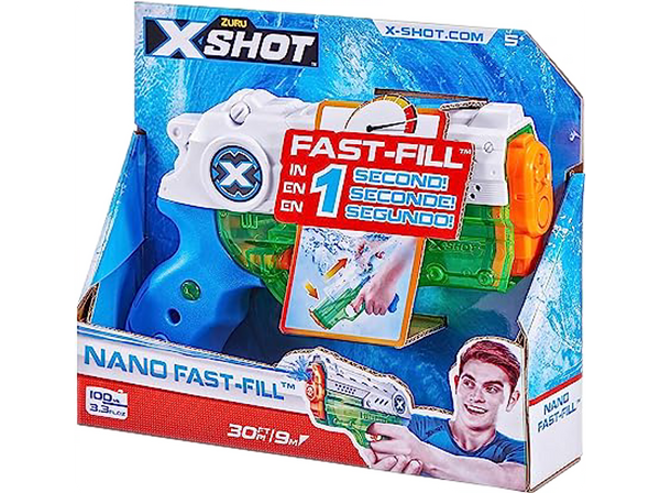 Juego - Sherwood Pistola de agua X-Shot, 100 ml, 9 metros de distancia