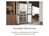 Frigorífico americano - Haier Cube 83 Series 3 HCR3818ENMM, No Frost, 181.5 cm, 467 l, Motor Inverter, Inox