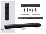 Barra de sonido - TCL S45HE, 100 W, Dolby Atmos, 2.0 Canales, 5 teclas táctiles, LED, Titanio Oscuro
