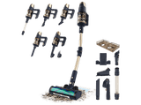 Aspirador escoba - Cecotec RX70 AquaPet Flex, 780 W, 100 min Autonomía, Cepillo HairLess XL, Sin bolsa, Negro/Dorado