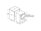 Lavadora integrable -  Haier Series 8 HWB100-B14858U1, Carga frontal, Motor Inverter, Función Vapor, Ciclo Smart AI, 10 kg, 1400 rpm, Sin panelar
