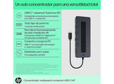 Hub USB/Concentrador - HP Concentrador multipuerto universal USB-C, 7 puertos, Windows®, macOS y Chrome OS®, Negro