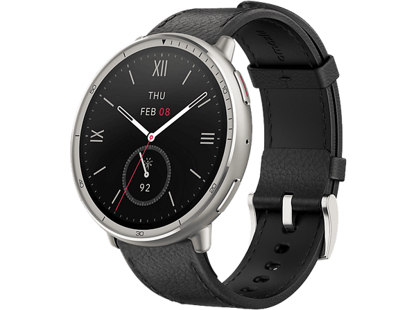 Smartwatch - Amazfit Active 2 Round Premium, 1.32" AMOLED, NFC, Entrenamiento con IA, BioTracker, Acero inoxidable, Negro