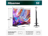 TV QLED 55 - Hisense 55E7S, QLED 4K, Esclador 4K IA, Modo Juego Plus, Dolby Visión IQ, Negro