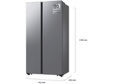Frigorífico americano - Samsung RS57DG400EM9EF, Mono cooling, No Frost, 178 cm, 583 l, Wifi, Plata mate suave