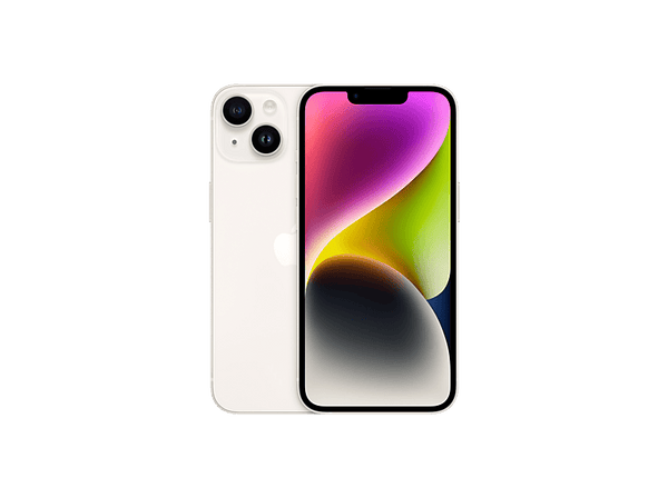 REACONDICIONADO Excelente Apple iPhone 14, Blanco estrella, 128 GB, 5G, 6.1" OLED Super Retina XDR, Chip A15 Bionic, iOS