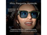 Gafas IA - Meta Adventurer, Lentes en gris polarizado, Cámara 12 MP, Traducción en tiempo real, Resolución 3K HD, +8h Batería, Classic Black