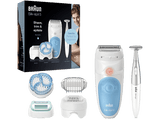 Depiladora - Braun Silk-épil 5-815, Depiladora de arranque, Exfoliación y Rasurado, 5 Accesorios, Perfiladora Zona Bikini, Wet&Dry